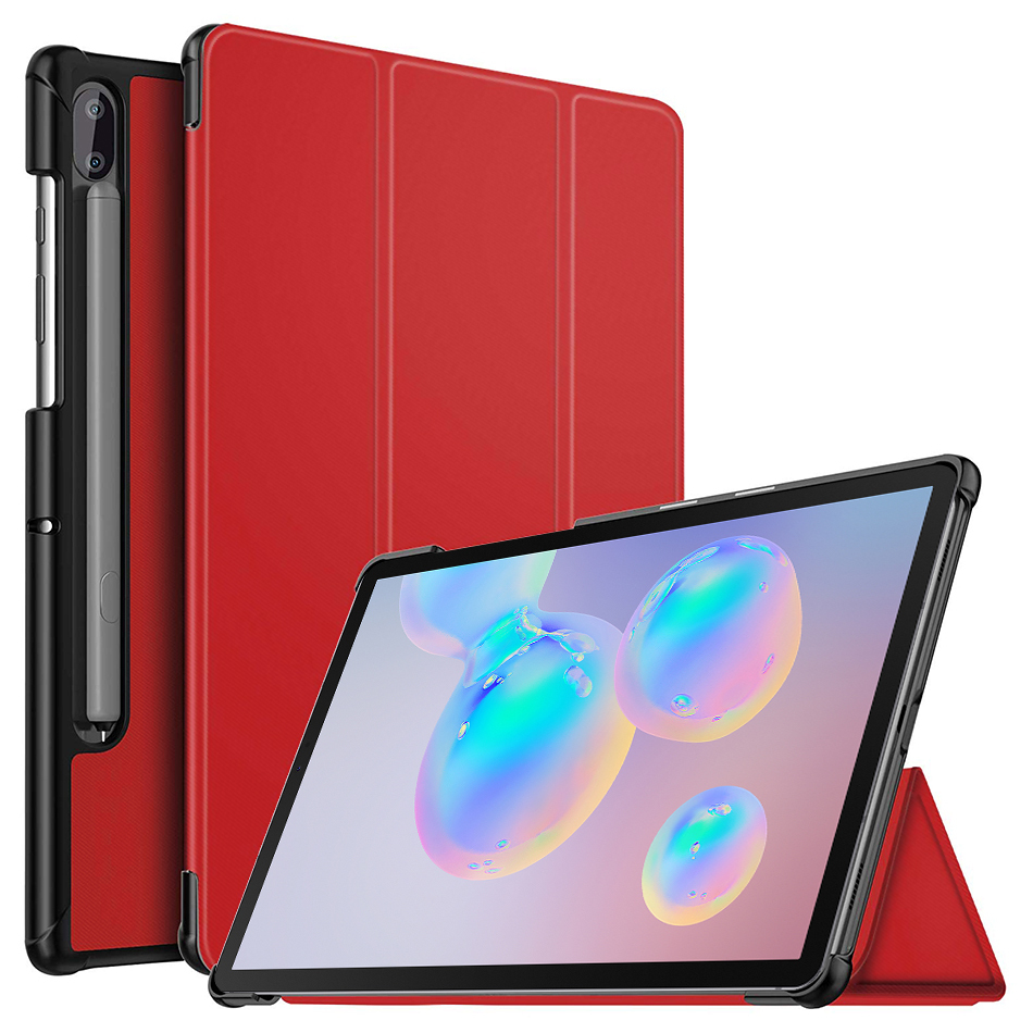 Trifold Smart Case for Samsung Galaxy Tab S6 (Red)